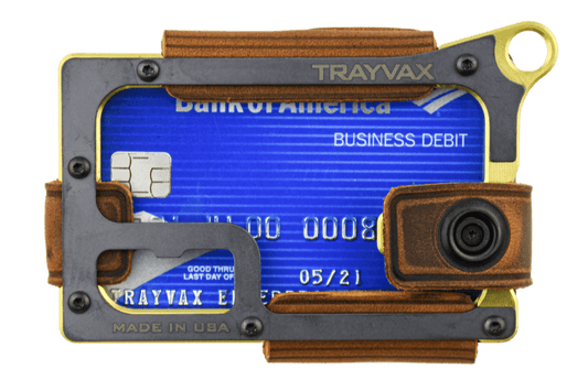 Trayvax Contour Wallet - Brass Tobacco Brown