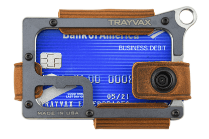 Trayvax Contour Wallet - Raw Tobacco Brown