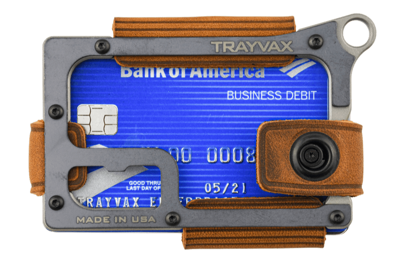 Trayvax Contour Wallet - Titanium Tobacco Brown