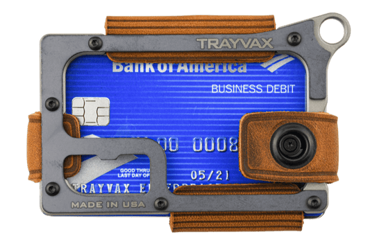 Trayvax Contour Wallet - Titanium Tobacco Brown