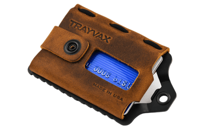 Trayvax Element Wallet - Black Tobacco Brown